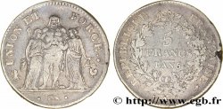 5 francs Union et Force, Union desserré, avec glands intérieurs et gland extérieur 1797 Paris F.291/17