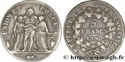 5 francs Union et Force, Union serré, seulement gland extérieur, petite feuille 1799 Perpignan F.288/122