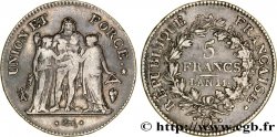 5 francs Union et Force, Union serré, seulement glands intérieurs 1803 Perpignan F.288/198 TB30