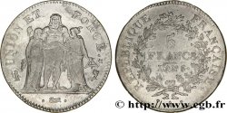 5 francs Union et Force, Union desserré, avec glands intérieurs et gland extérieur 1797 Paris F.291/3 TB28