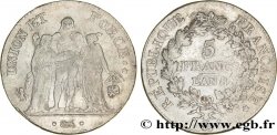 5 francs Union et Force, Union serré, avec glands intérieurs et gland extérieur 1800 Bayonne F.288/142 TB30