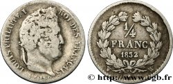 1/4 franc Louis-Philippe 1832 Lille F.166/28 var.