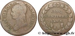 Cinq centimes Dupré, grand module 1800 Strasbourg F.115/77