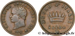 Soldo Napoléon Empereur et Roi d’Italie, 2eme type 1812 Milan M.302 