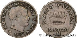 5 soldi Napoléon Empereur et Roi d’Italie 1811 Milan M.282  TB30