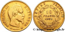 10 francs or Napoléon III, tête nue 1858 Strasbourg F.506/6