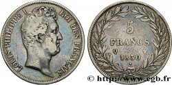 5 francs type Tiolier avec le I, tranche en creux 1830 Perpignan F.315/11