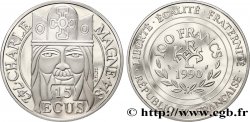 Belle Épreuve 15 écus / 100 francs Charlemagne 1990 Paris F.458/2 var.