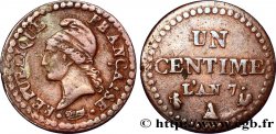 Un centime Dupré, petit 7 1799 Paris F.100/14