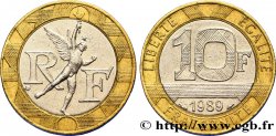 10 francs Génie de la Bastille, 13 cannelures 1989 Pessac F.375/4