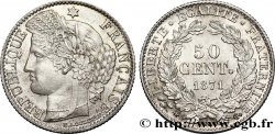 50 centimes Cérès, IIIe République 1871 Paris F.189/1 SPL63