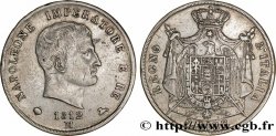 5 lire Napoléon Empereur et Roi d’Italie, 2ème type, tranche en creux 1812 Milan M.226 