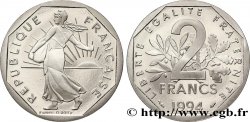 2 francs Semeuse, nickel, différent dauphin, BE (Belle Épreuve) 1994 Pessac F.272/21 var.