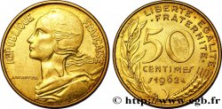 50 centimes Marianne, col à trois plis 1962 Paris F.197/2 SUP55