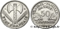 50 centimes Francisque, légère 1944 Beaumont-Le-Roger F.196/5