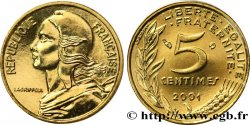 5 centimes Marianne, BU (Brillant Universel) 2001 Pessac F.125/45