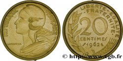 Pièce scolaire de 20 centimes Marianne, plastique 1962 Paris F.156/2 var. SPL