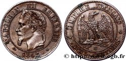 Deux centimes Napoléon III, tête laurée 1862 Strasbourg F.108A/6