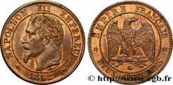 Deux centimes Napoléon III, tête laurée 1862 Bordeaux F.108A/7 SUP58
