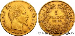 5 francs or Napoléon III, tête nue, grand module 1860 Paris F.501/11