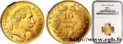 10 francs or Napoléon III, tête laurée - NGC MS 63 1864 Paris F.507A/6