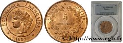 5 centimes Cérès 1881 Paris F.118/22