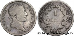 1 franc Napoléon Ier tête laurée, République française 1807 Paris F.204/1