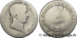 1 franc Napoléon Ier tête laurée, Empire français 1812 Turin F.205/54