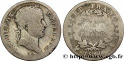 1 franc Napoléon Ier tête laurée, Empire français 1814 Paris F.205/74