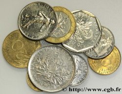 Lot de 10 Monnaies de la Cinquième République n.d. Pessac 