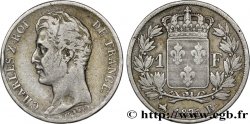 1 franc Charles X, matrice du revers à cinq feuilles 1825 Rouen F.207/2