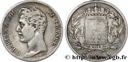 1 franc Charles X, matrice du revers à cinq feuilles 1828 Paris F.207/37