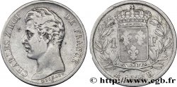 1 franc Charles X, matrice du revers à cinq feuilles 1828 La Rochelle F.207/41