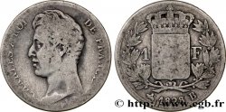 1 franc Charles X, matrice du revers à quatre feuilles 1828 Rouen F.207A/4