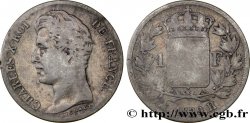 1 franc Charles X, matrice du revers à quatre feuilles 1829 La Rochelle F.207A/17