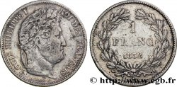 1 franc Louis-Philippe, couronne de chêne 1832 Bayonne F.210/8 XF40