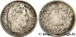 1 franc Louis-Philippe, couronne de chêne 1834 Bordeaux F.210/33
