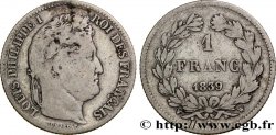 1 franc Louis-Philippe, couronne de chêne 1839 Lille F.210/72