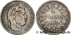 1 franc Louis-Philippe, couronne de chêne 1842 Strasbourg F.210/87