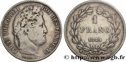 1 franc Louis-Philippe, couronne de chêne 1845 Strasbourg F.210/102