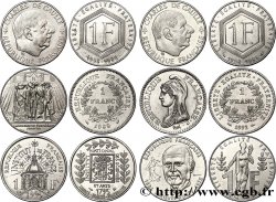 Lot de 6 pièces de 1 franc commémoratives - - F.-/-