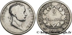 2 francs Napoléon Ier tête laurée, République française 1808 Paris F.254/3