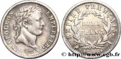 Demi-franc Napoléon Ier tête laurée, Empire français 1814 Paris F.178/63 TTB50