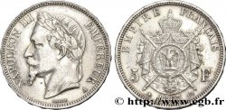 5 francs Napoléon III, tête laurée 1867 Paris F.331/10 TTB50