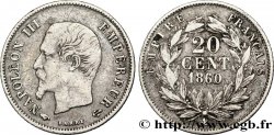 20 centimes Napoléon III, tête nue 1860 Paris F.148/13 TB35