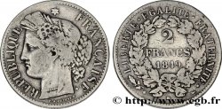 2 francs Cérès, IIe République 1849 Strasbourg F.261/2