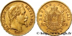 20 francs or Napoléon III, tête laurée 1861 Paris F.532/1