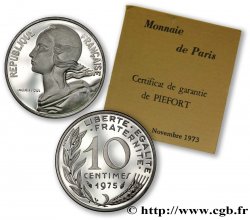 Piéfort argent de 10 centimes Marianne 1975 Pessac F.144/15P