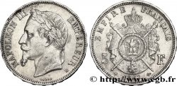 5 francs Napoléon III, tête laurée 1867 Strasbourg F.331/11 TTB48