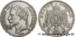 5 francs Napoléon III, tête laurée 1870 Strasbourg F.331/17 TTB45
